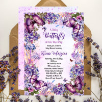 Un Papillon Bébé Est En Chemin Baby shower Fille