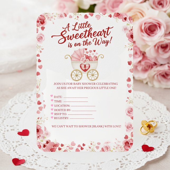Invitation Un petit amour arrive Baby Shower (Créateur téléchargé)