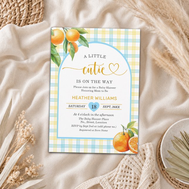 Invitation Un petit amour arrive Bébé Shower Bleu (Créateur téléchargé)