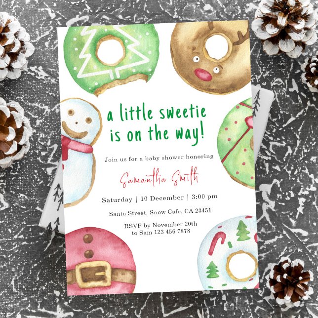 Invitation Un petit amour arrive Fête prénatale bébé d'hiver (Créateur téléchargé)