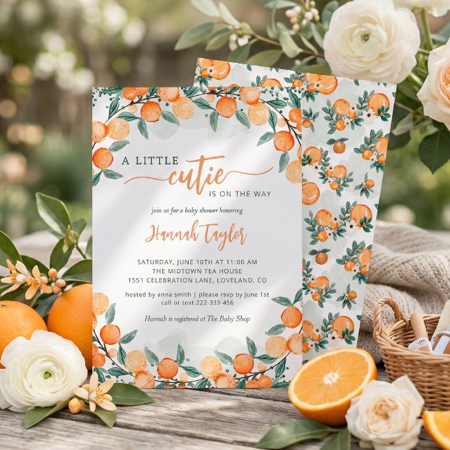 Invitation Un petit amour arrive Fête prénatale pour bébé ora (Créateur téléchargé)