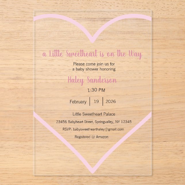 Invitation Un Petit Amour en Route (Recto)