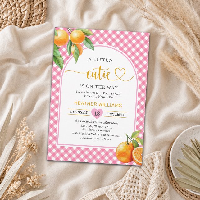 Invitation Un petit amour est en route Fête bébé rose (Créateur téléchargé)