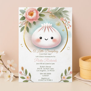 Invitation Un petit Baby shower à l'effusion avec des fleurs