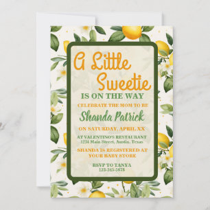 Invitation Un Petit Baby shower À Thème Citron Sucré