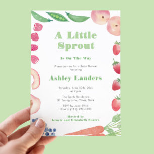 Invitation Un petit Baby shower agricole de Sprout
