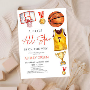 Invitation Un Petit Baby shower All-Star De Basketball
