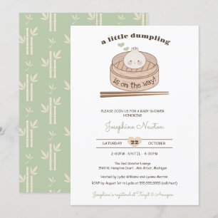 Invitation Un Petit Baby shower Bao Dumpling