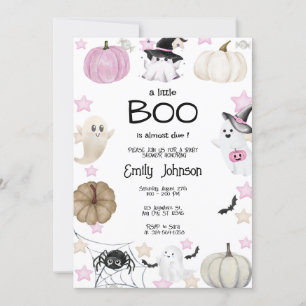 Invitation Un petit Baby shower Boo Halloween