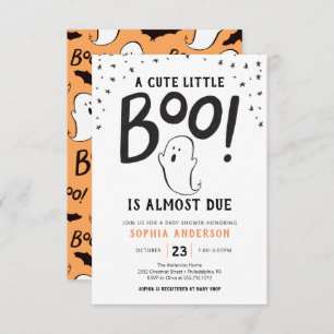 Invitation Un petit Baby shower Boo Halloween