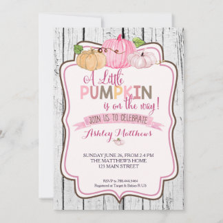 Invitation Un petit Baby shower Citrouille
