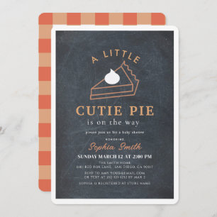 Invitation Un Petit Baby shower Cutie Pie Thanksgiving