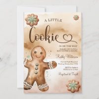 Un petit Baby shower d'aquarelle de pain d'épice d