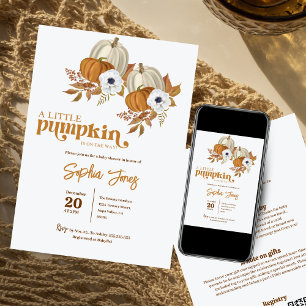 Invitation Un petit baby shower d'automne neutre pour le genr