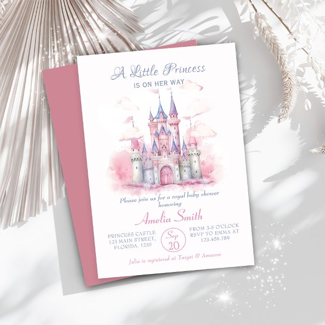Invitation Un petit Baby shower de château de Princess (Créateur téléchargé)