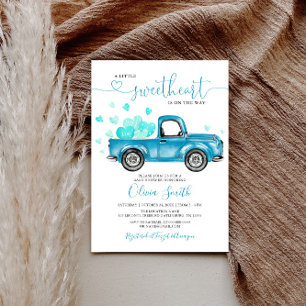 Invitation Un petit Baby shower de coeur amoureux