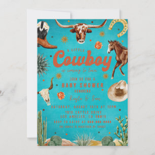 Invitation Un petit Baby shower de cowboy