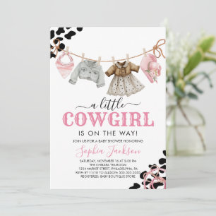 Invitation Un petit Baby shower de cowgirl Wild West