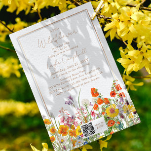 Invitation Un petit Baby shower de fille Boho Fleur sauvage