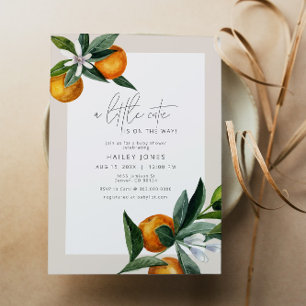 Invitation Un Petit Baby shower De Fruits Orange Citrus Cutie