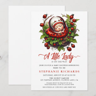 Invitation Un petit Baby shower de Ladybug