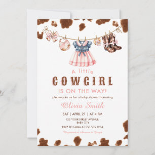 Invitation Un petit Baby shower de linge de maison occidental