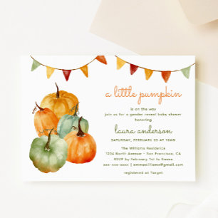 Invitation Un petit Baby shower de révélation de genre Citrou