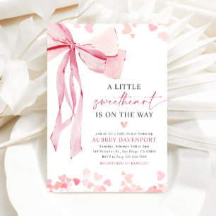 Invitation Un petit Baby shower de Saint Valentin