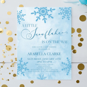 Invitation Un petit Baby shower de Wonderland Winter Flocon d