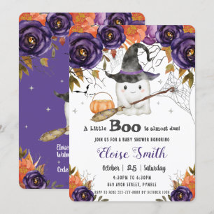 Invitation Un Petit Baby shower D'Halloween Boo Cute Ghost