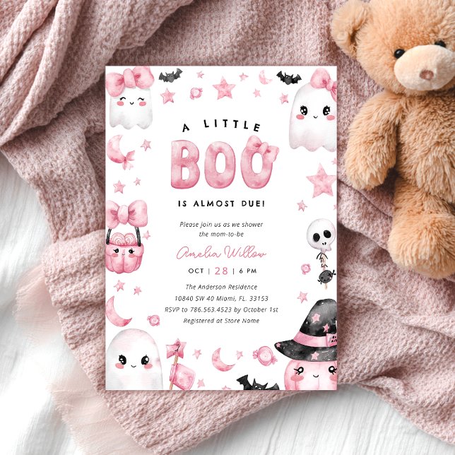 Invitation Un petit Baby shower d'Halloween fantôme (Créateur téléchargé)