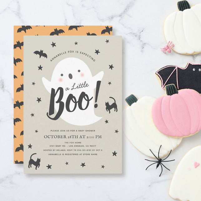 Invitation Un petit Baby shower d'Halloween fantôme (Créateur téléchargé)