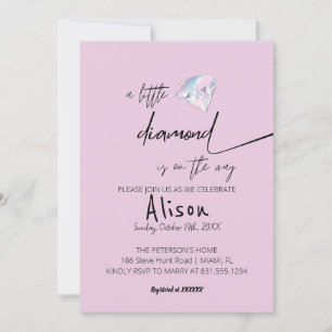 Invitation Un Petit Baby shower Diamond
