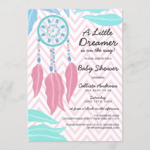 Invitation Un petit Baby shower Dreamcatcher