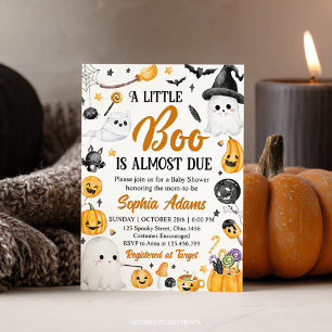 Invitation Un petit Baby shower fantôme d'Halloween Boo