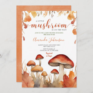 Invitation Un Petit Baby shower Floral D'Automne De Champigno