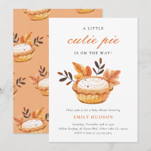 Invitation Un Petit Baby shower Floral De La Chute De Pie Cut