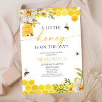Un petit Baby shower floral de ruche d'abeille de 