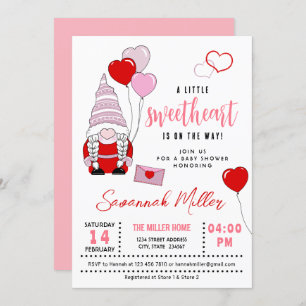 Invitation Un petit Baby shower Gnome