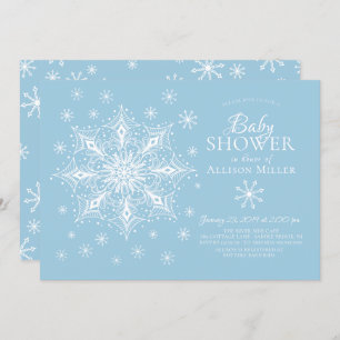 Invitation Un petit Baby shower hivernal de faucon