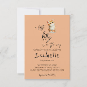 Invitation Un Petit Baby shower Kitty