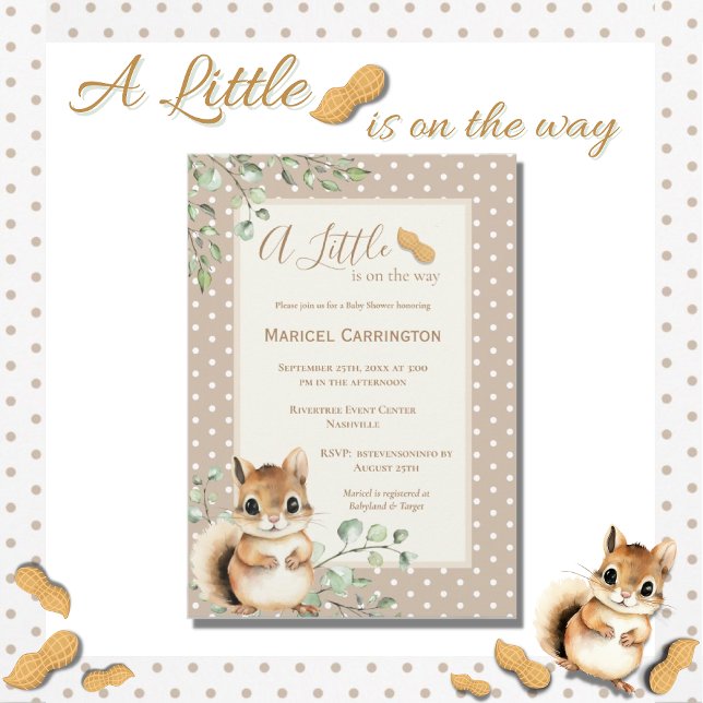 Invitation Un petit Baby shower neutre pour les animaux d'ara (Créateur téléchargé)