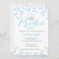 Un petit Baby shower Prince Parties scintillant bl