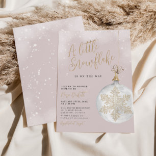 Invitation Un Petit Baby shower Rose Noir