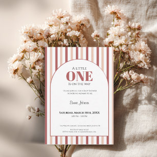 Invitation Un petit • Baby Shower Rose Pâle