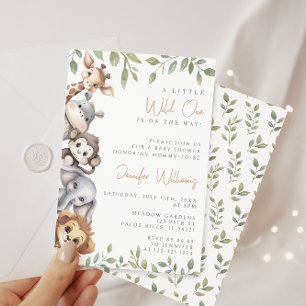Invitation Un petit baby shower sauvage Safari Jungle