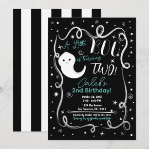 Invitation Un petit bébé qui fête ses 2 ans DEUX Gentils peti