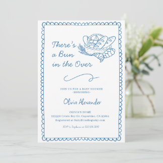 Invitation Un petit biberon dans la douche bébé au four