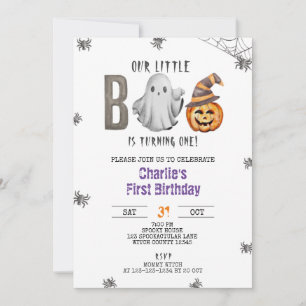 Invitation Un Petit Boo, Anniversaire D'Halloween, Petite Fil