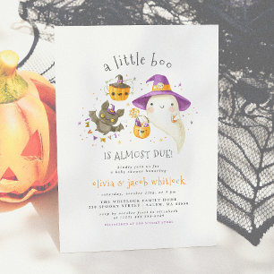 Invitation Un Petit Boo Cute Halloween Thème Baby shower Auto